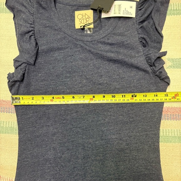 Chaser Brand Women’s XS Mini Ruffled Sleeve Navy Blue Dress NWT Rayon Blend Soft - Picture 3 of 6